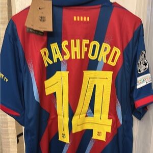 RASHFORD #14 Barcelona FC Home Jersey  Size  LARGE Fit